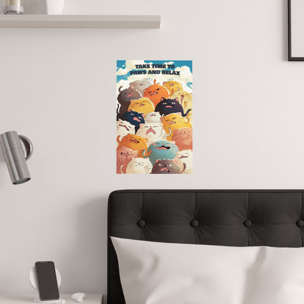 Original Take time to Paws and Relax Anime Poster
