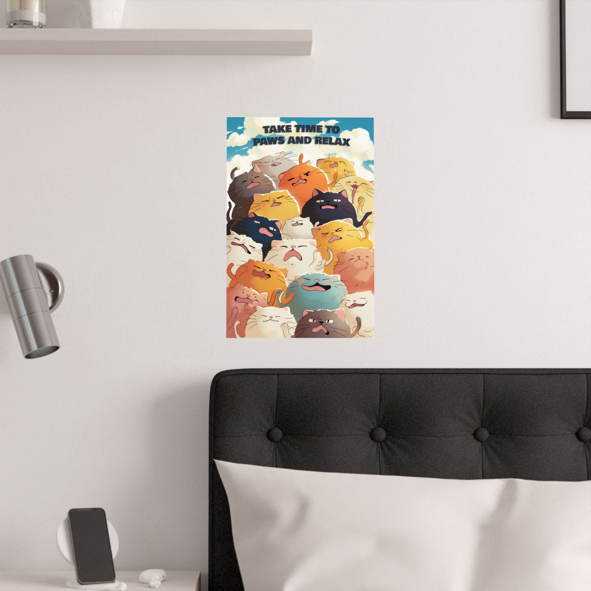 Original Take time to Paws and Relax Anime Poster