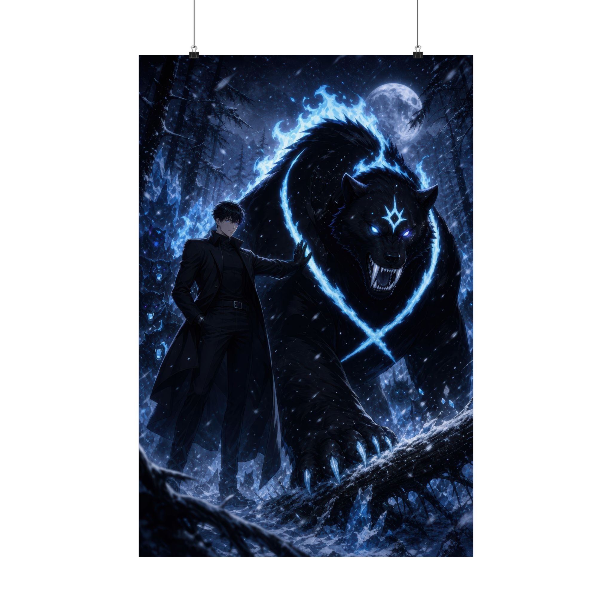 Solo Leveling Sl55 Jinwoo Tank Red Gate Alpha Anime Poster