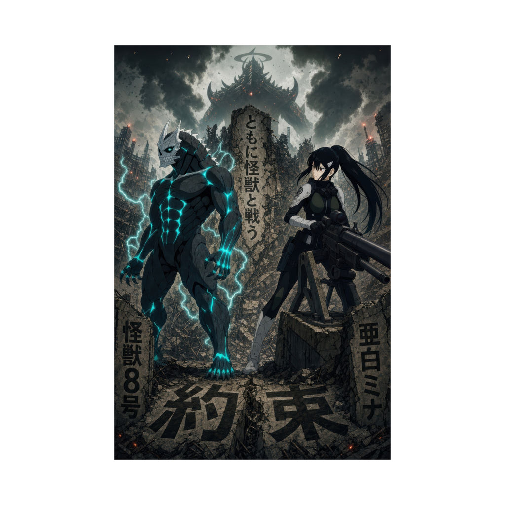 Kaiju No. 8 Kj8 F02 Kafka Mina Side By Side Fandom Canon Anime Poster