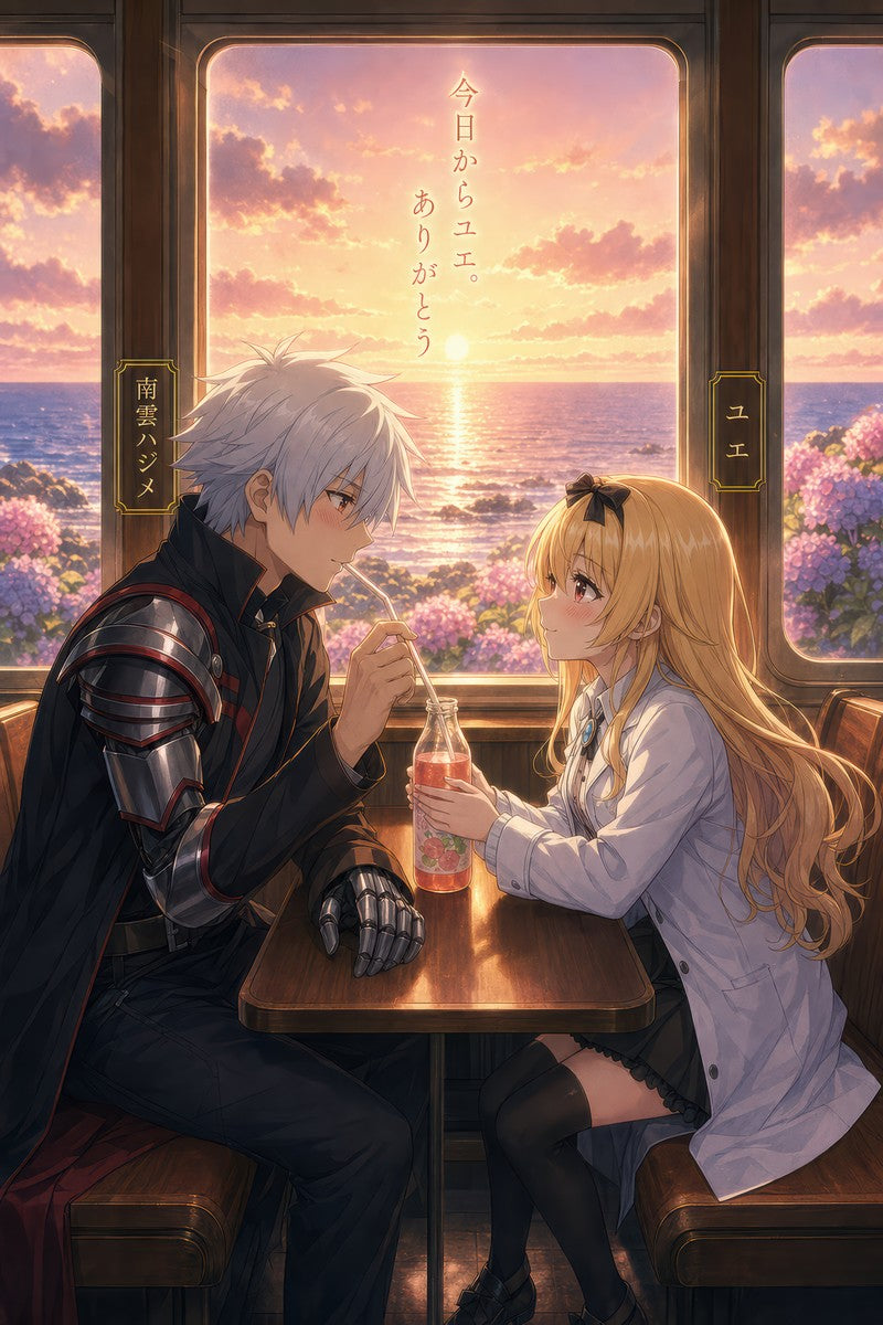 Arifureta Romance Plus Hajime Yue Seaside Train Anime Poster