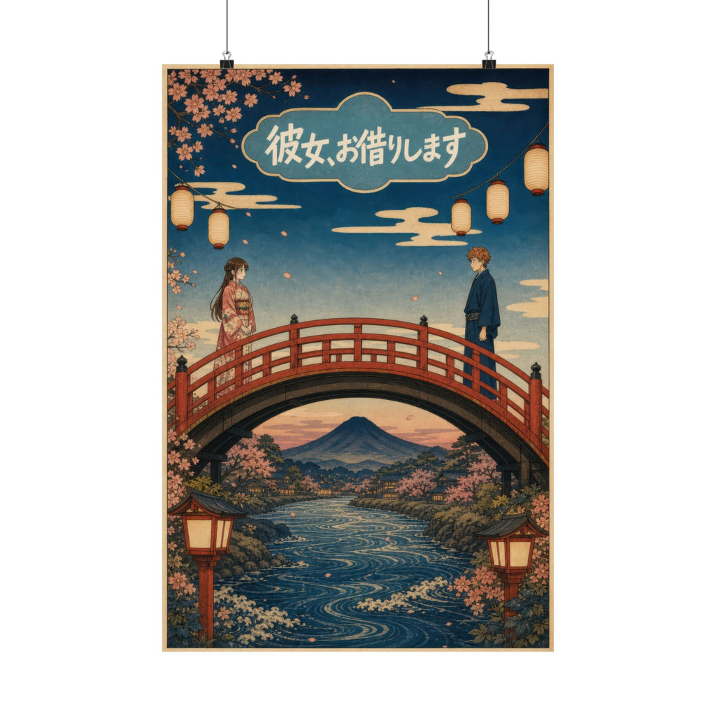 Rent a Girlfriend G10 Ukiyoe Bridge Anime Poster