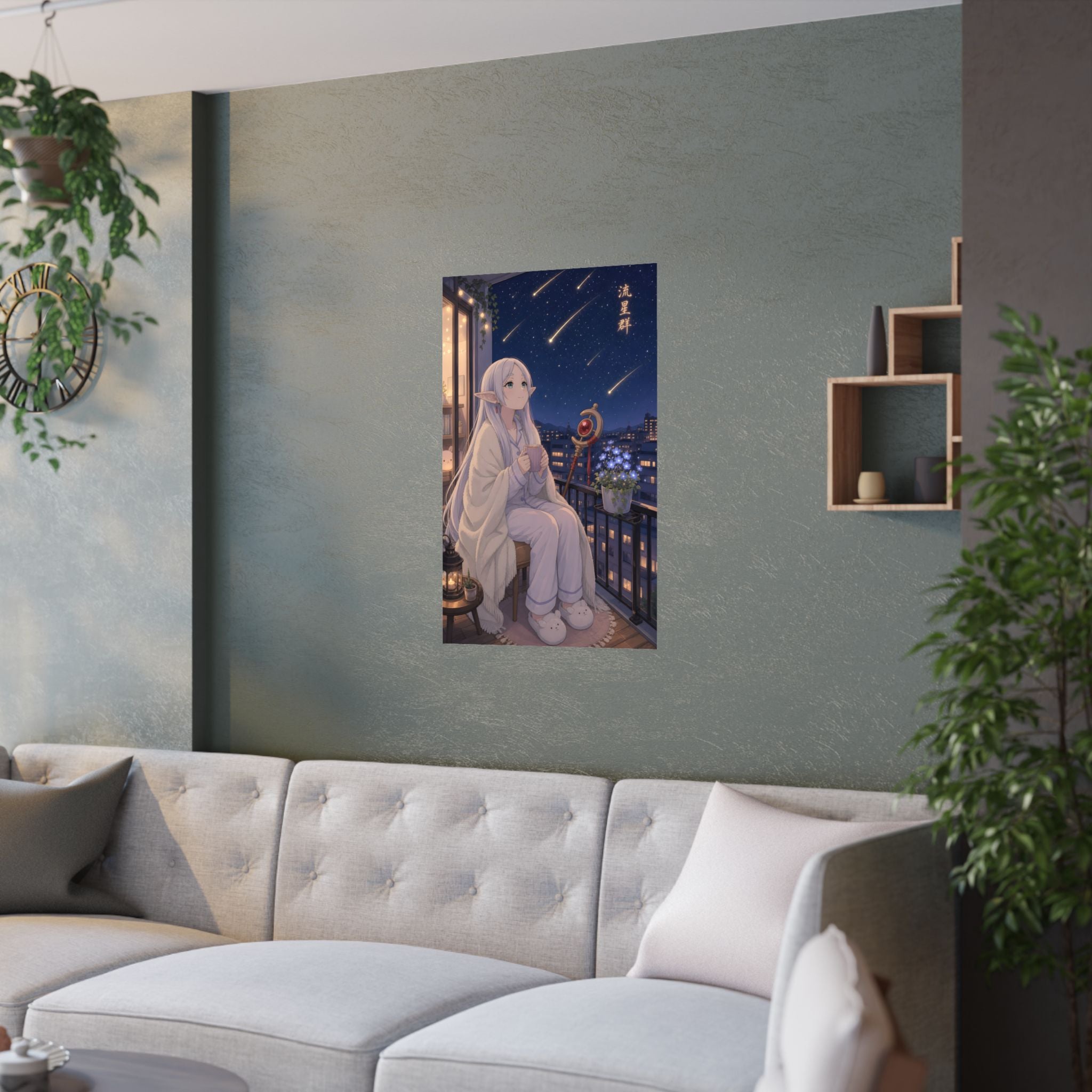 Frieren Fr40 Meteors Balcony Anime Poster