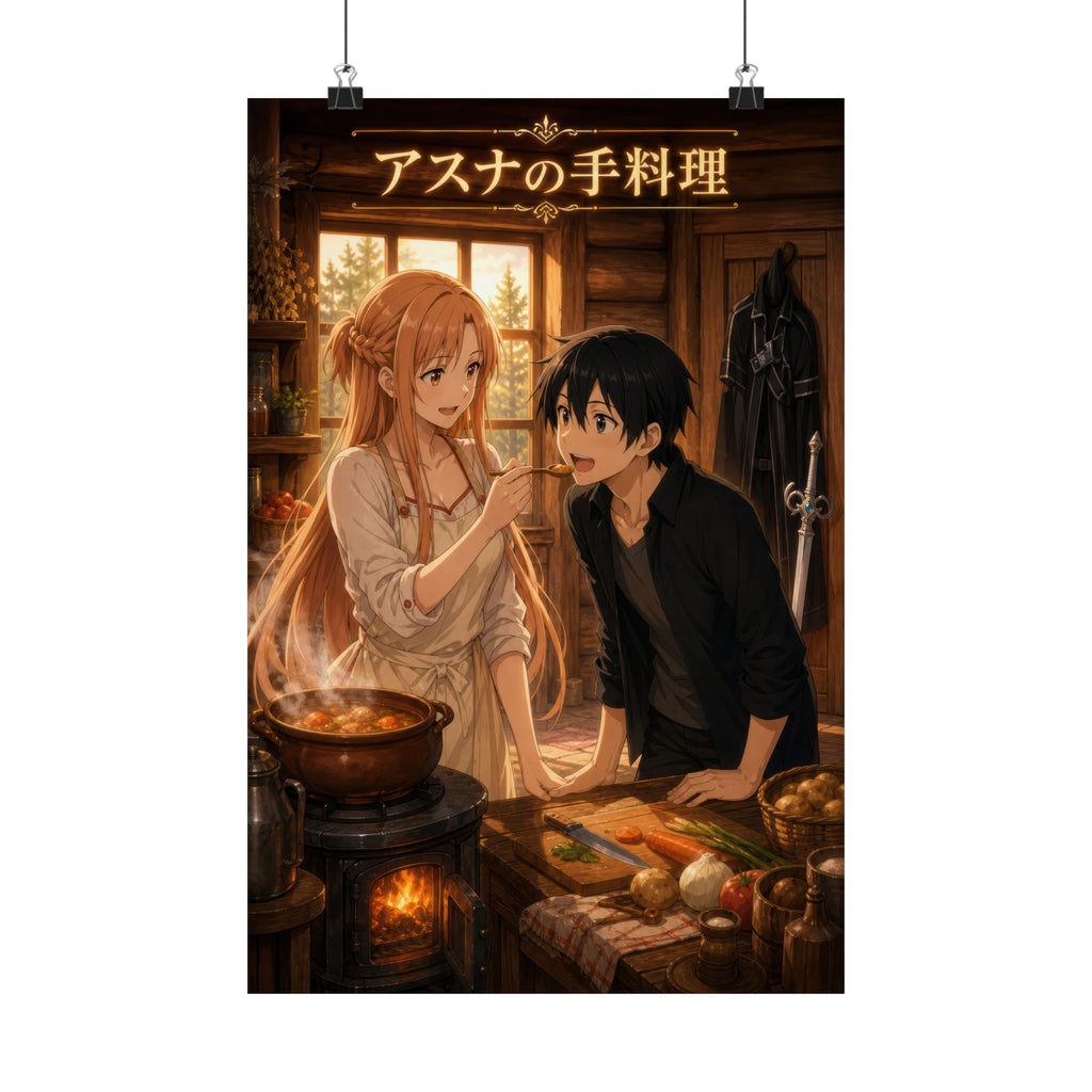 Sword Art Online Sao06 Asuna Cooking Kirito Domestic Warm Key Visual Anime Poste