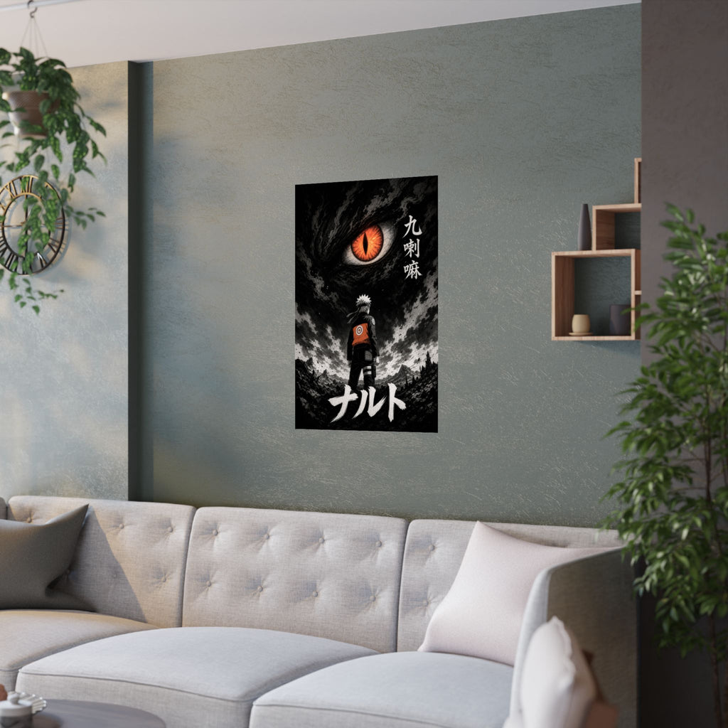 Naruto Nrw01 Naruto Kurama Bw Minimal Winner Format Anime Poster