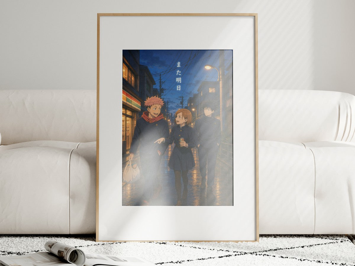 Jjk-Kv-Group02 First-Years-City-Walk Gpt-Image-2 Pixazo Medium V01 Anime Poster