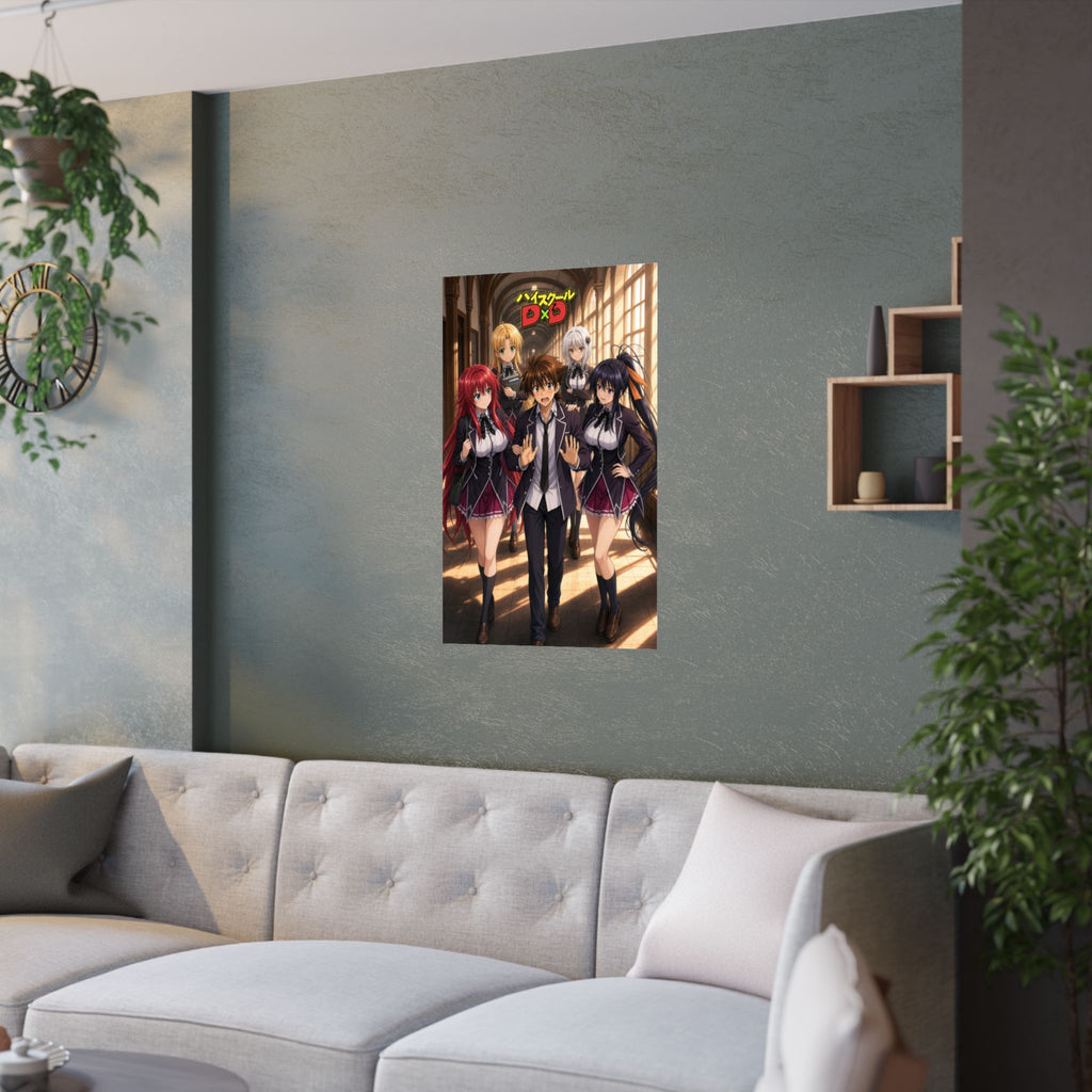 High School DxD P17 Issei Hallway Harem Anime Poster