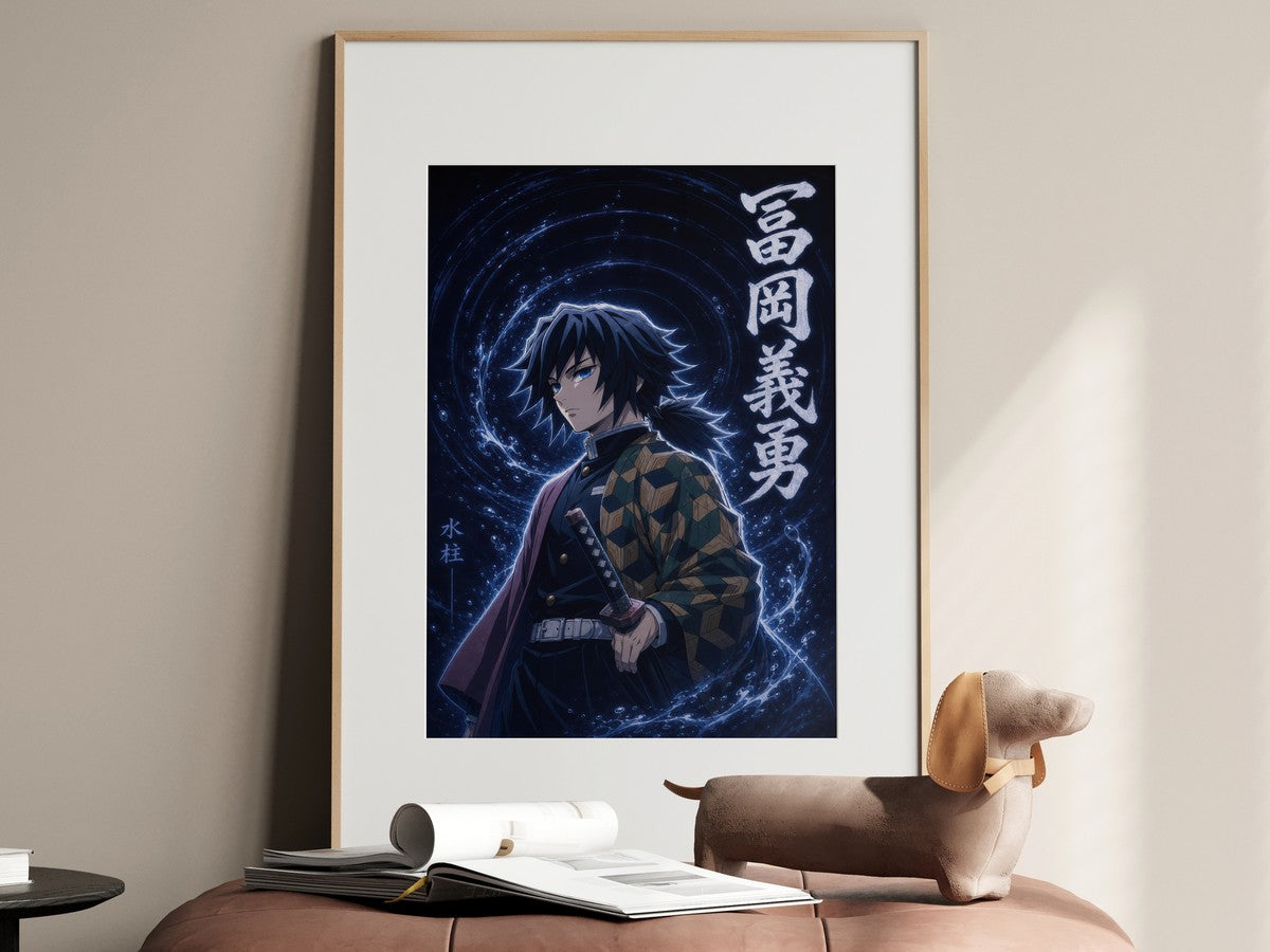 Demon Slayer Hm02 Giyu Electric Stillness Anime Poster