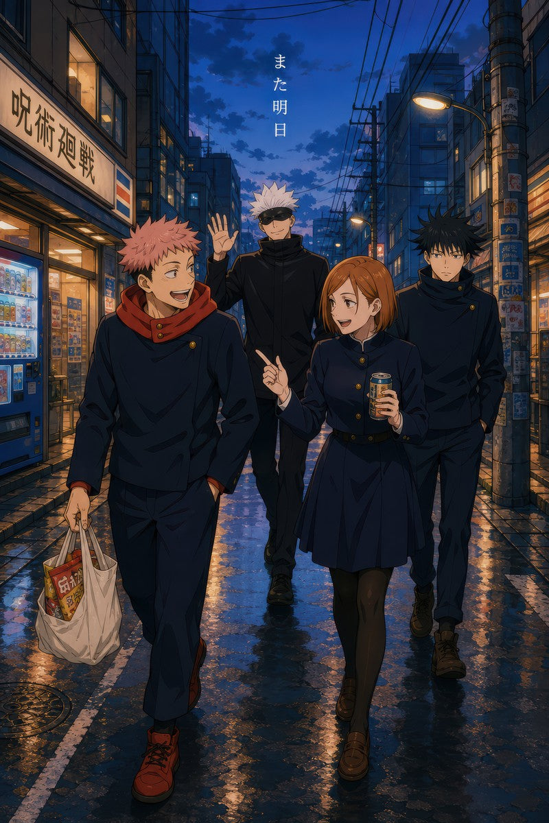 Jjk-Official-Kv-Pilot Core-Four-City-Walk Gpt-Image-2 Pixazo Medium V01 Anime Po