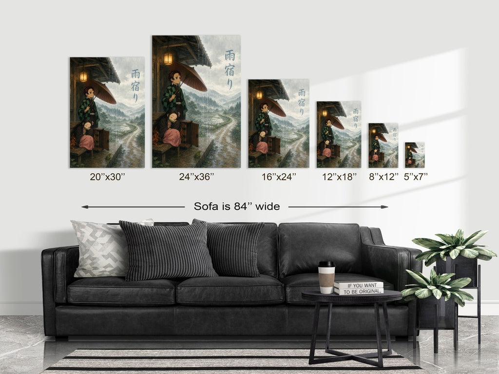 Demon Slayer Rain Shelter Miyazaki Station Anime Poster