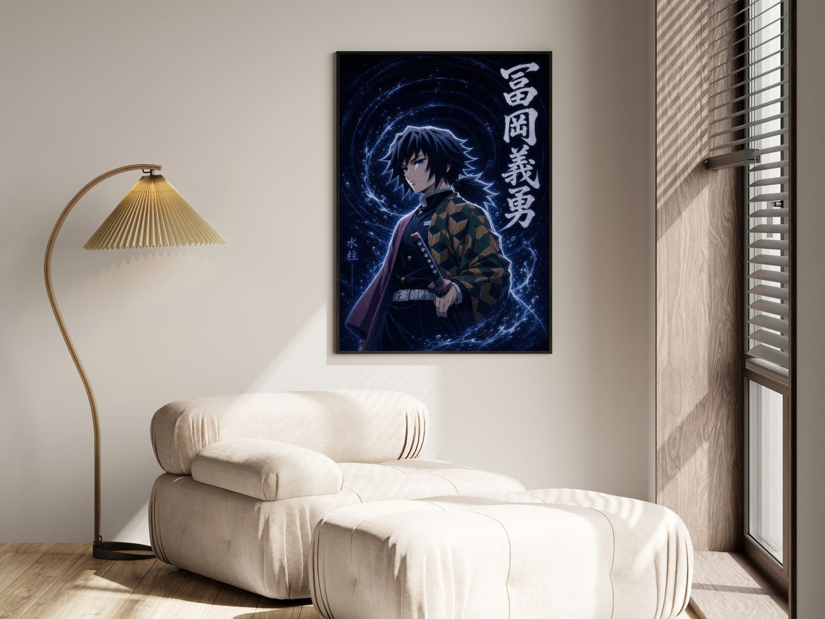 Demon Slayer Hm02 Giyu Electric Stillness Anime Poster