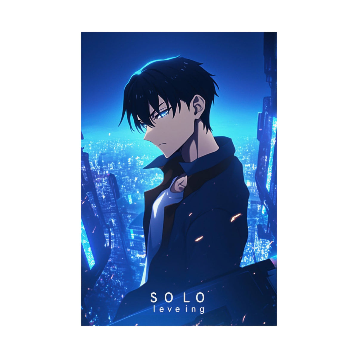 Solo Leveling Jinwoo City Anime Poster