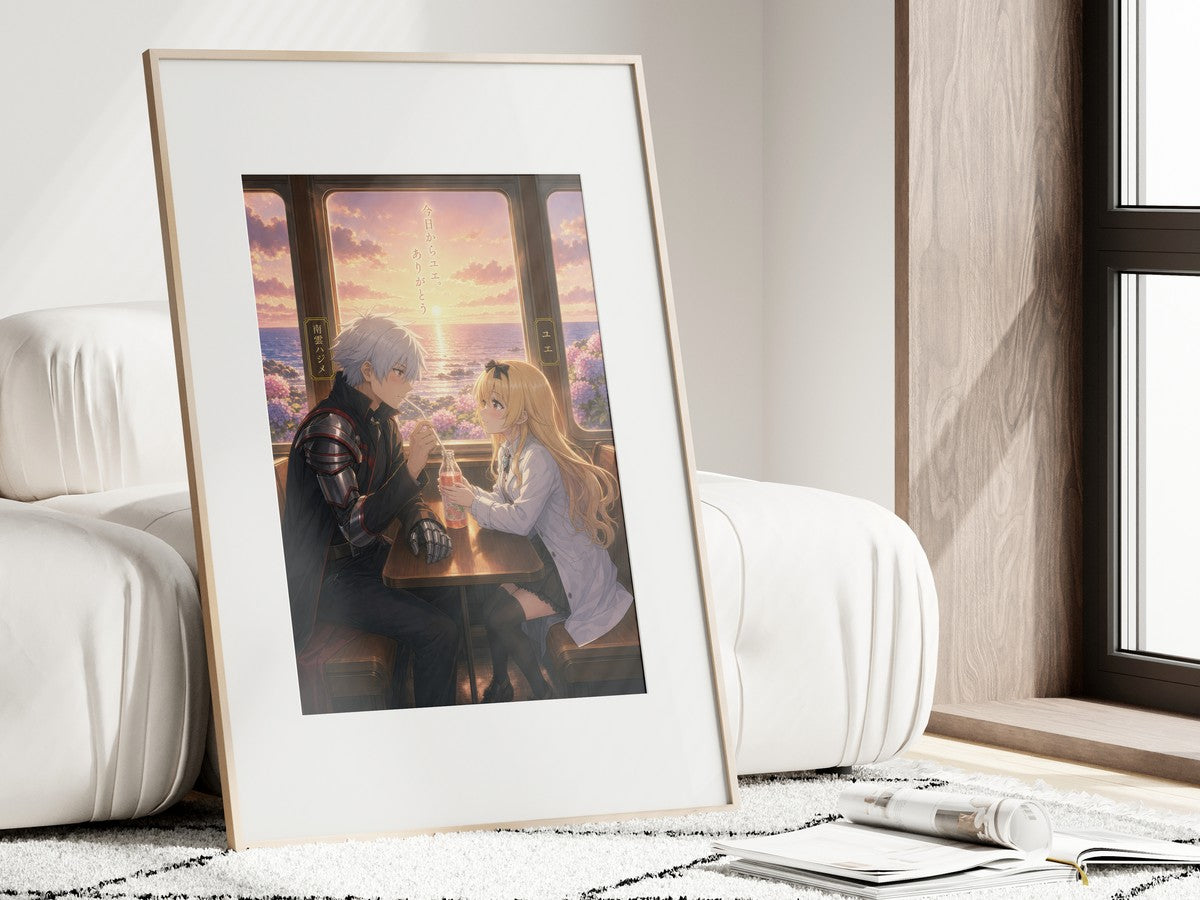 Arifureta Romance Plus Hajime Yue Seaside Train Anime Poster