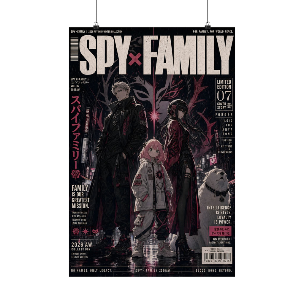 Spy x Family Forger Family Streetwear Anime Poster