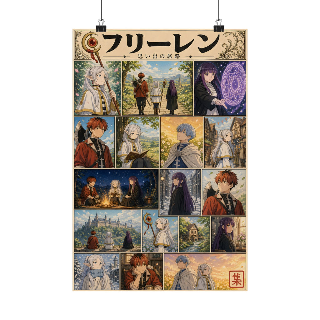 Frieren Cg01 Manga Collage Anime Poster