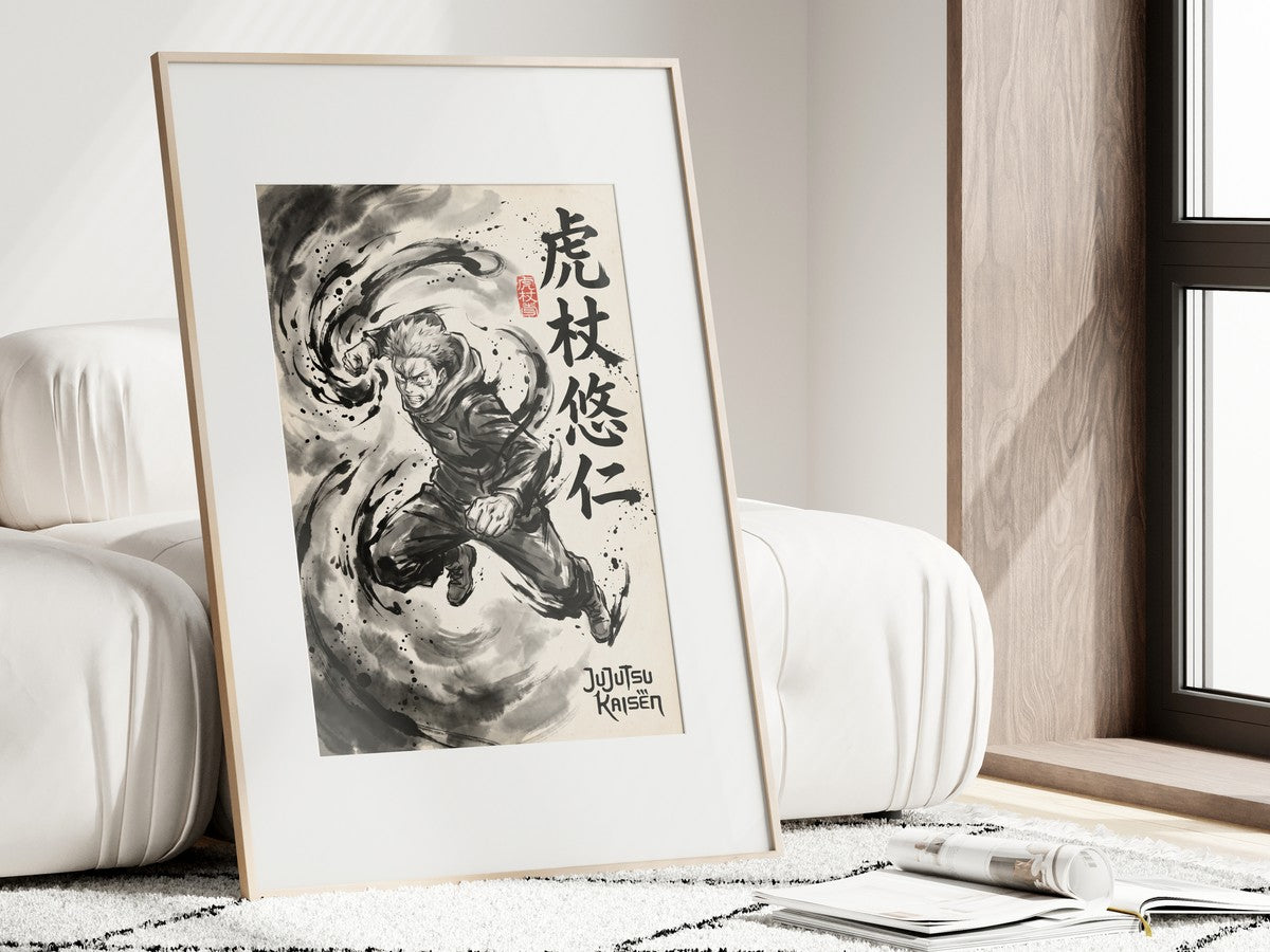 Jujutsu Kaisen Yuji Itadori Black Flash Anime Poster