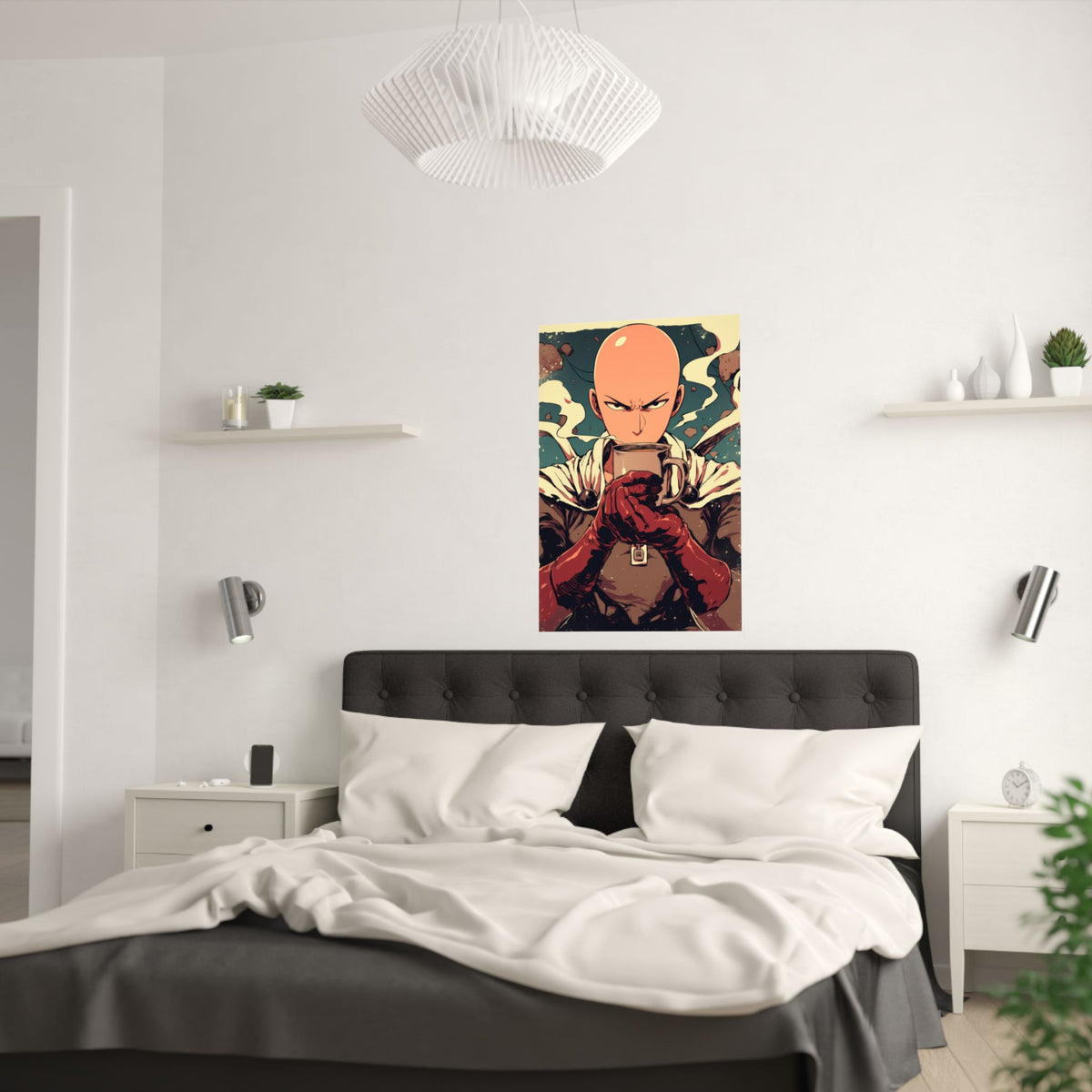 One Punch man Coffee Anime Poster