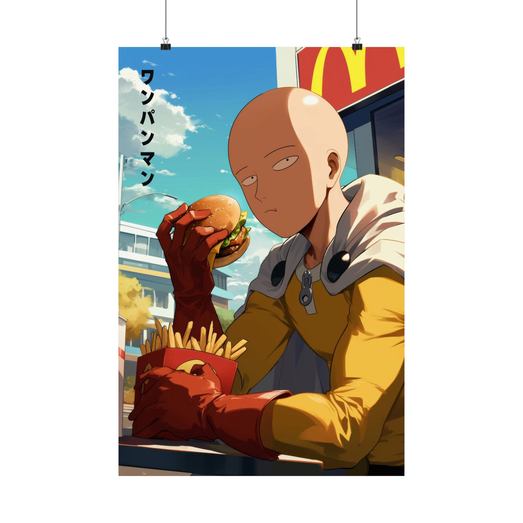 One Punch Man Mcdonalds Anime Poster