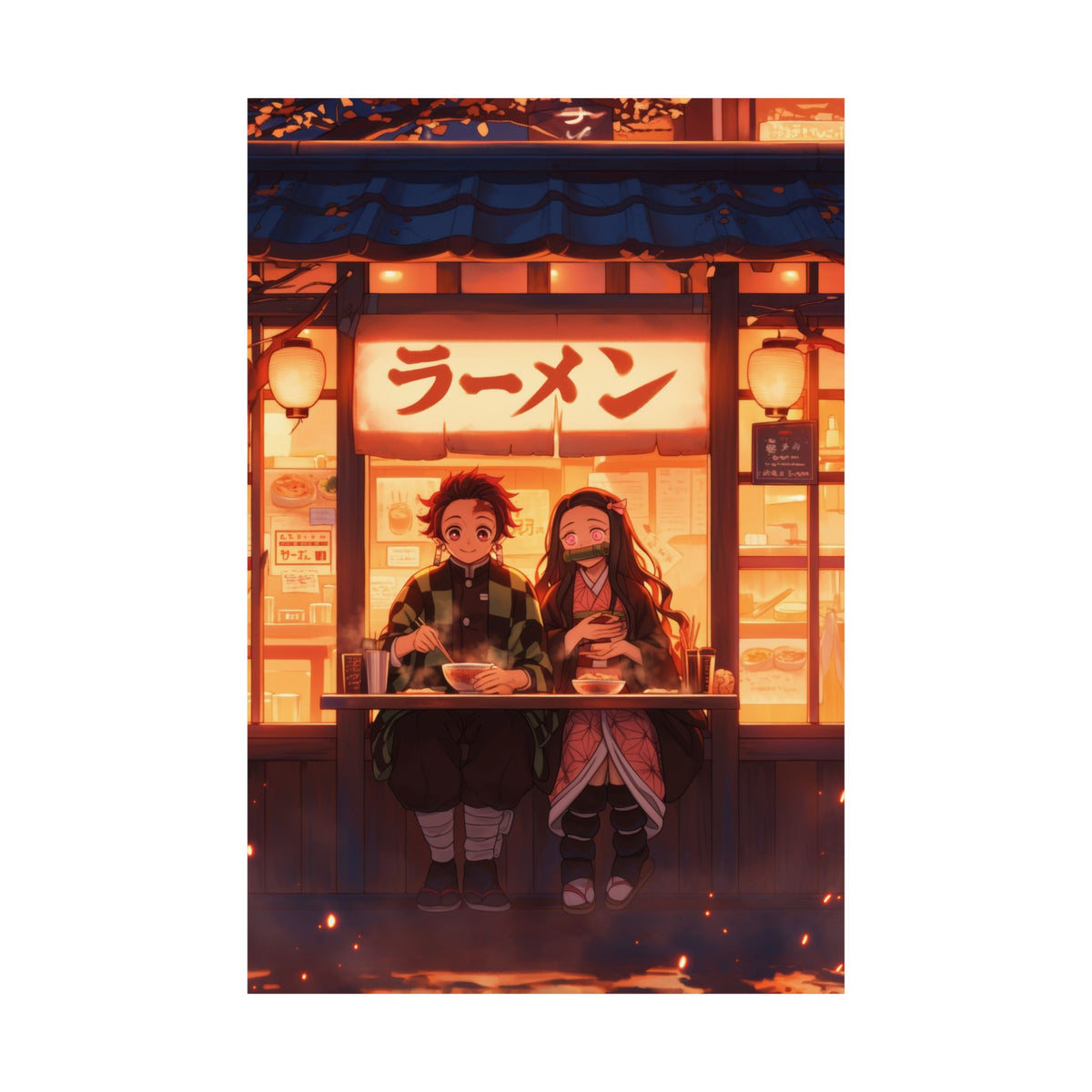 Demon Slayer Tanjiro and Nezuko Anime Poster