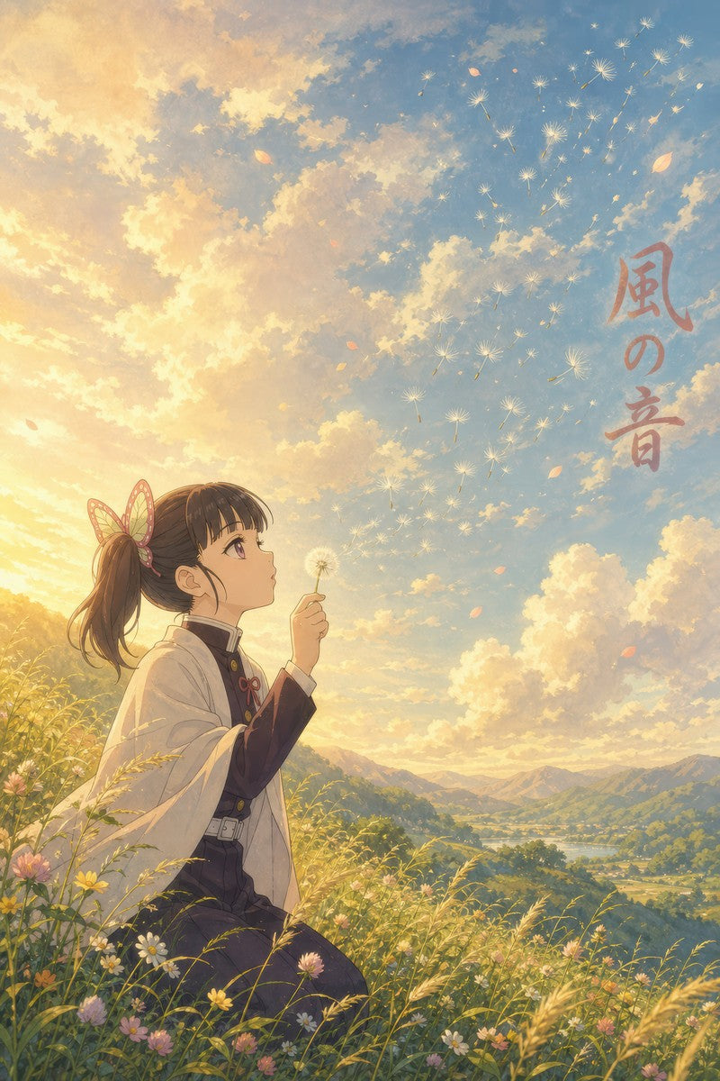 Demon Slayer Kanao Dandelion Miyazaki Wind Anime Poster