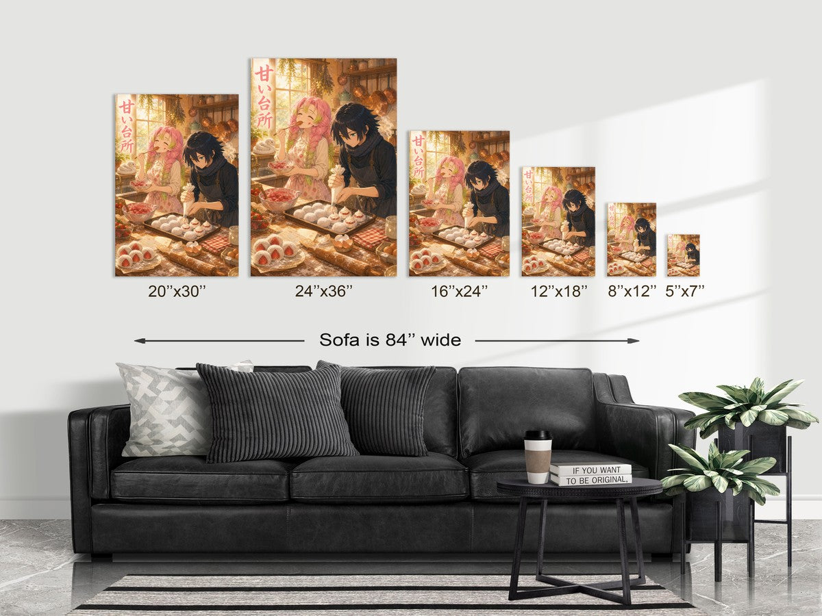 Demon Slayer Obanai Mitsuri Dreamy Sweet Kitchen Anime Poster