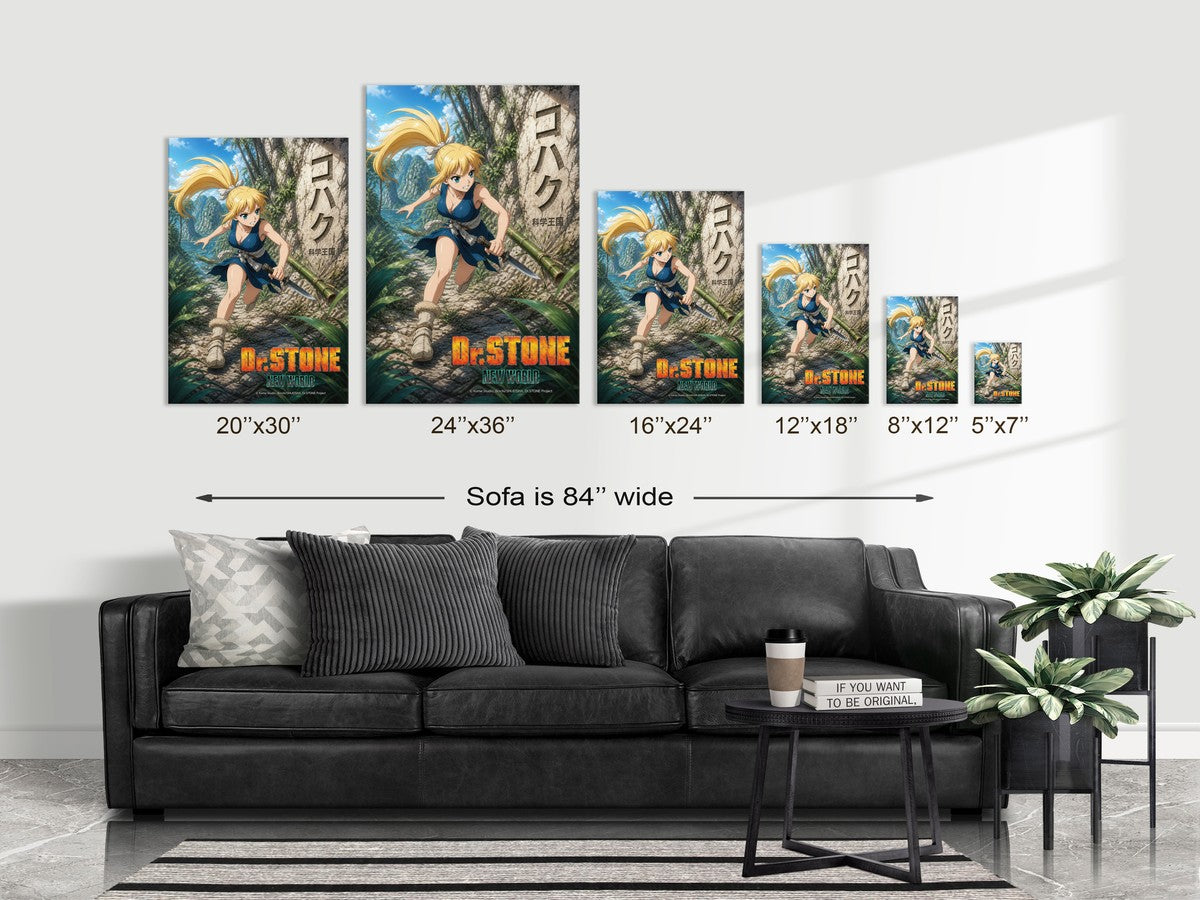 Poster on sofa