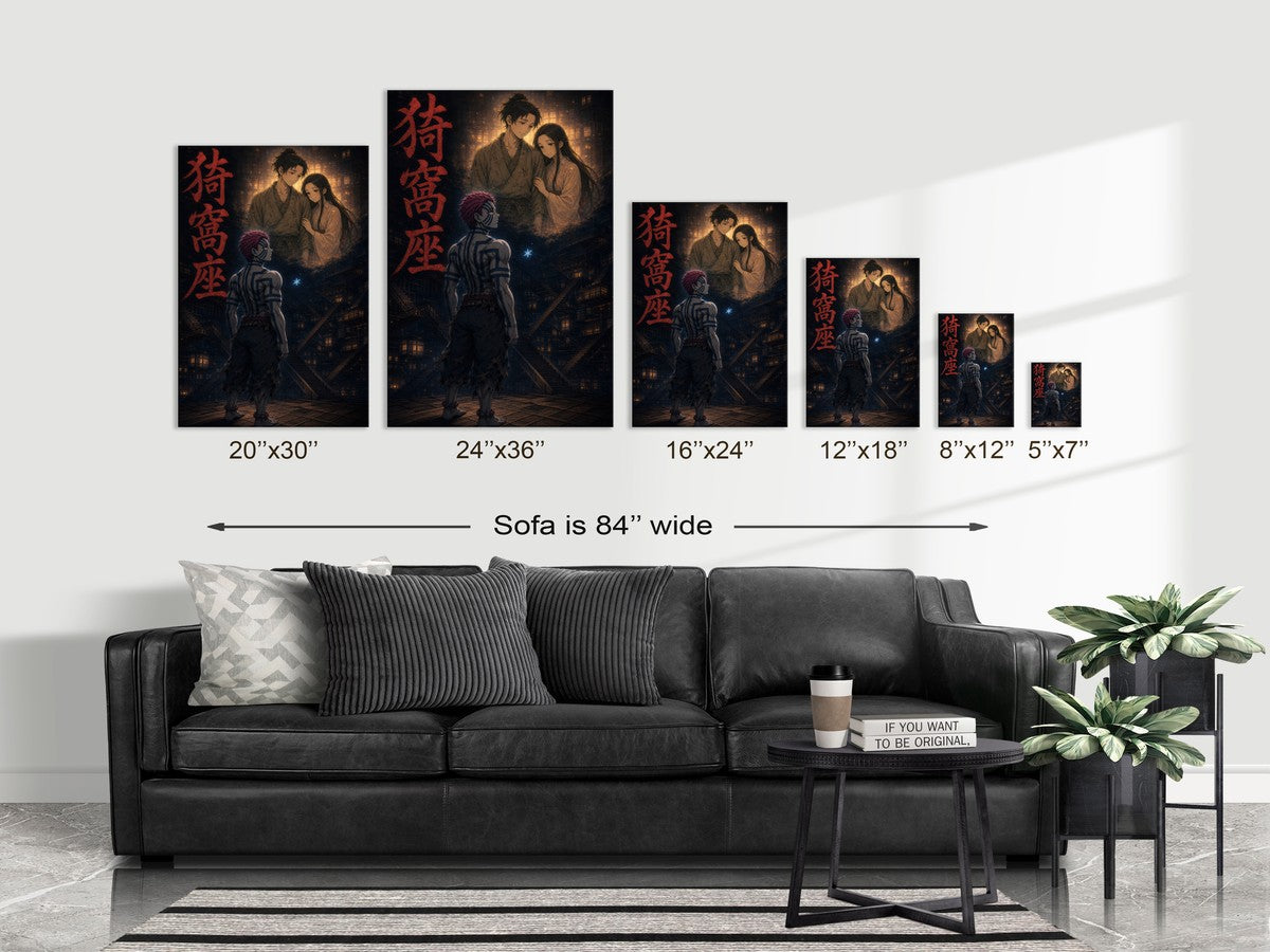 Demon Slayer Akaza Memory Hakuji Koyuki Lantern Anime Poster