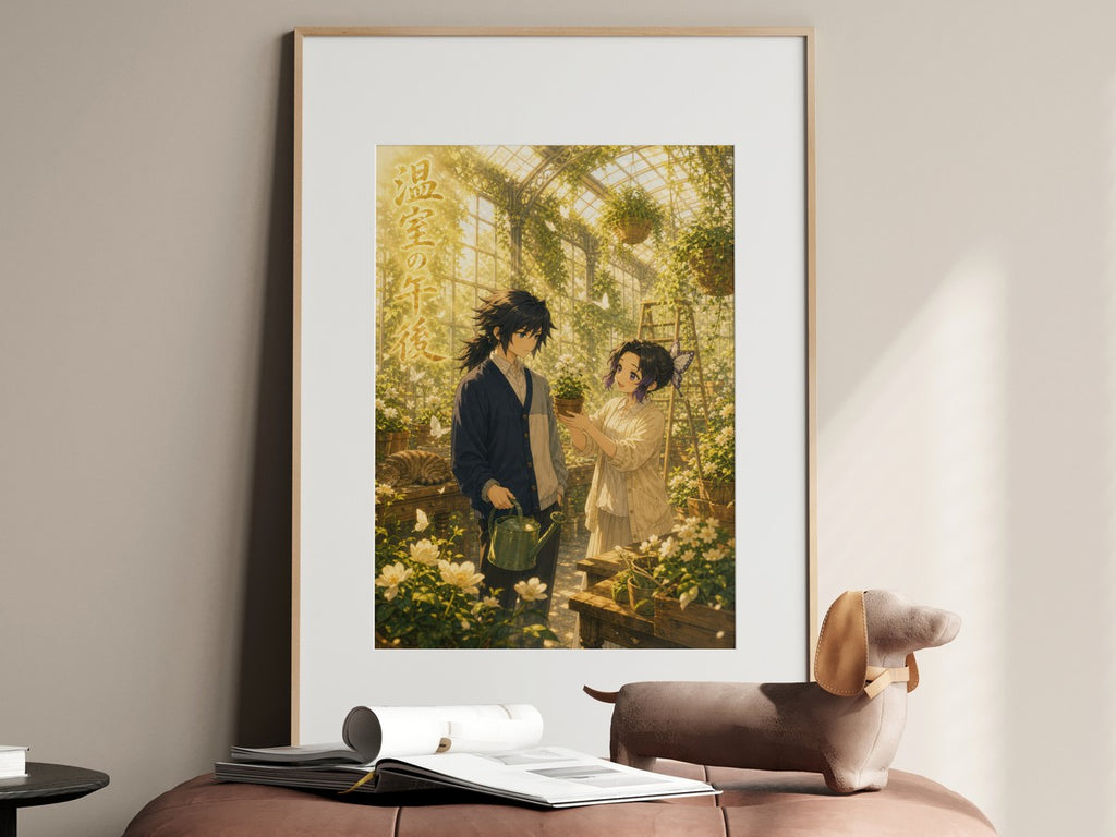 Demon Slayer Giyu Shinobu Dreamy Greenhouse Anime Poster