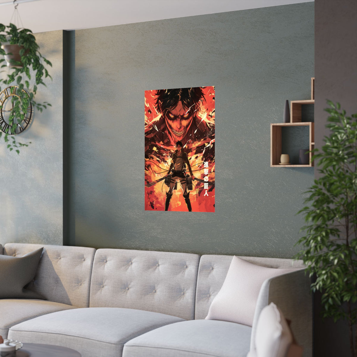 Eren Jaeger Attack on Titan Anime Poster