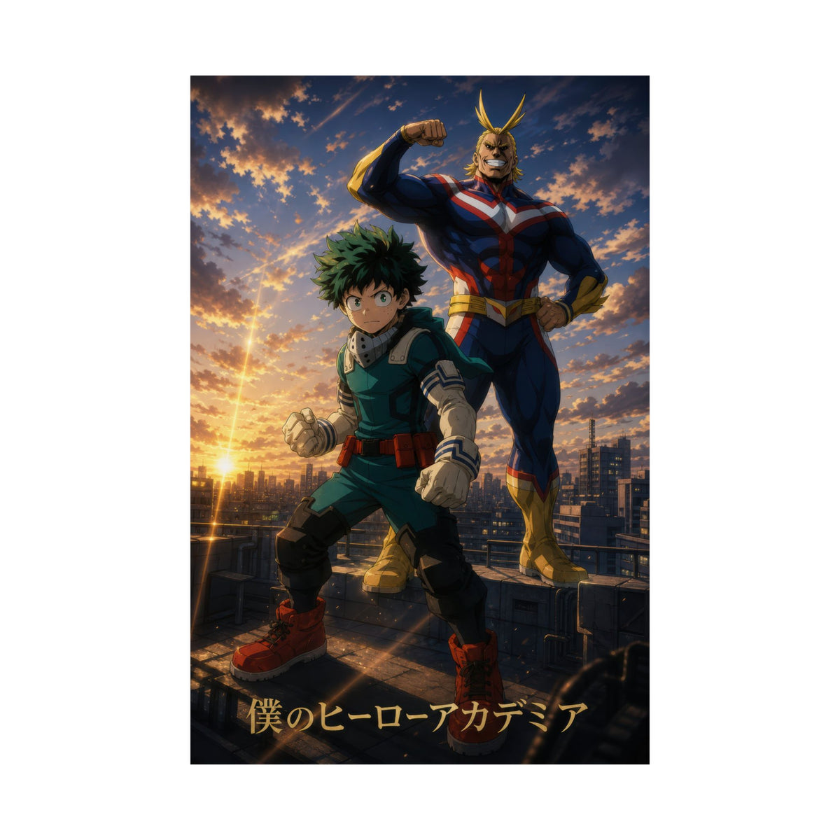 My Hero Academia G3 Deku Allmight Duo Anime Poster