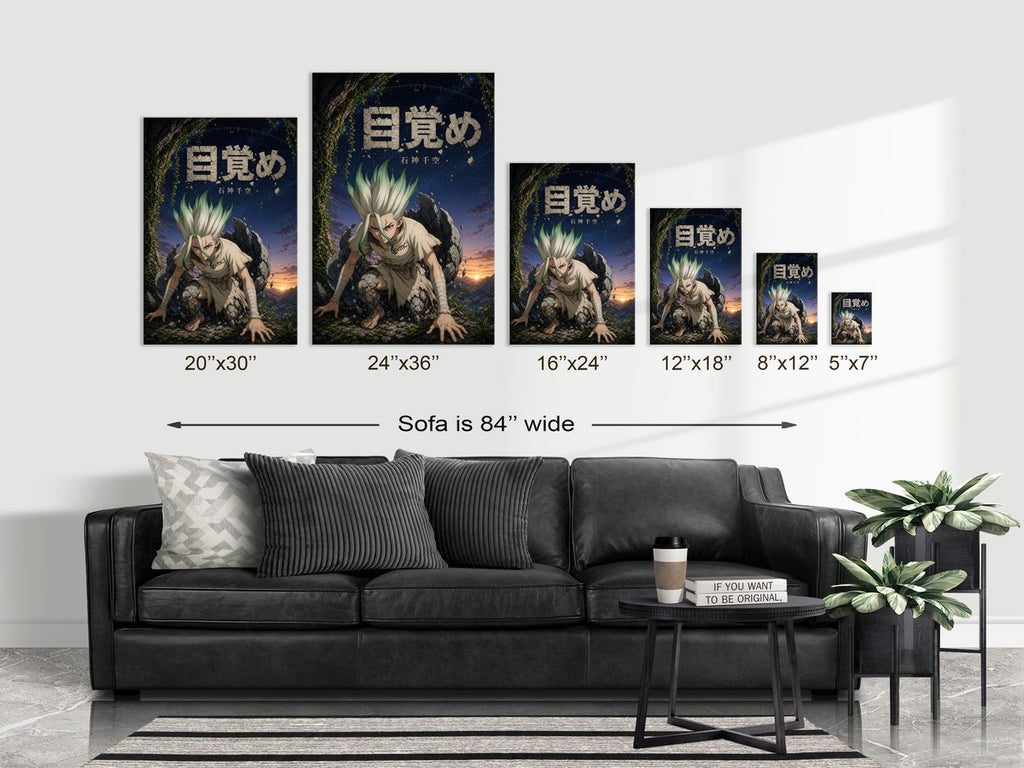 Poster on sofa