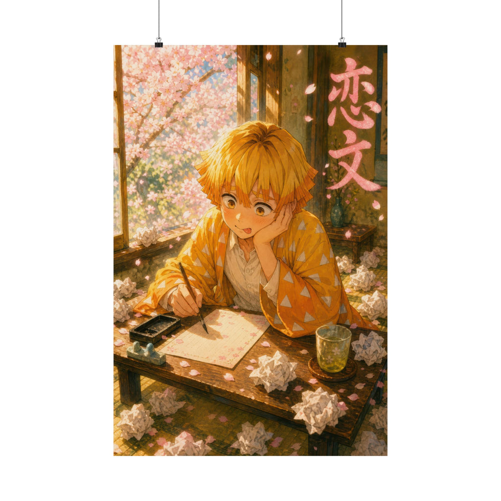 Demon Slayer Zenitsu Ghibli Set Love Letter Anime Poster