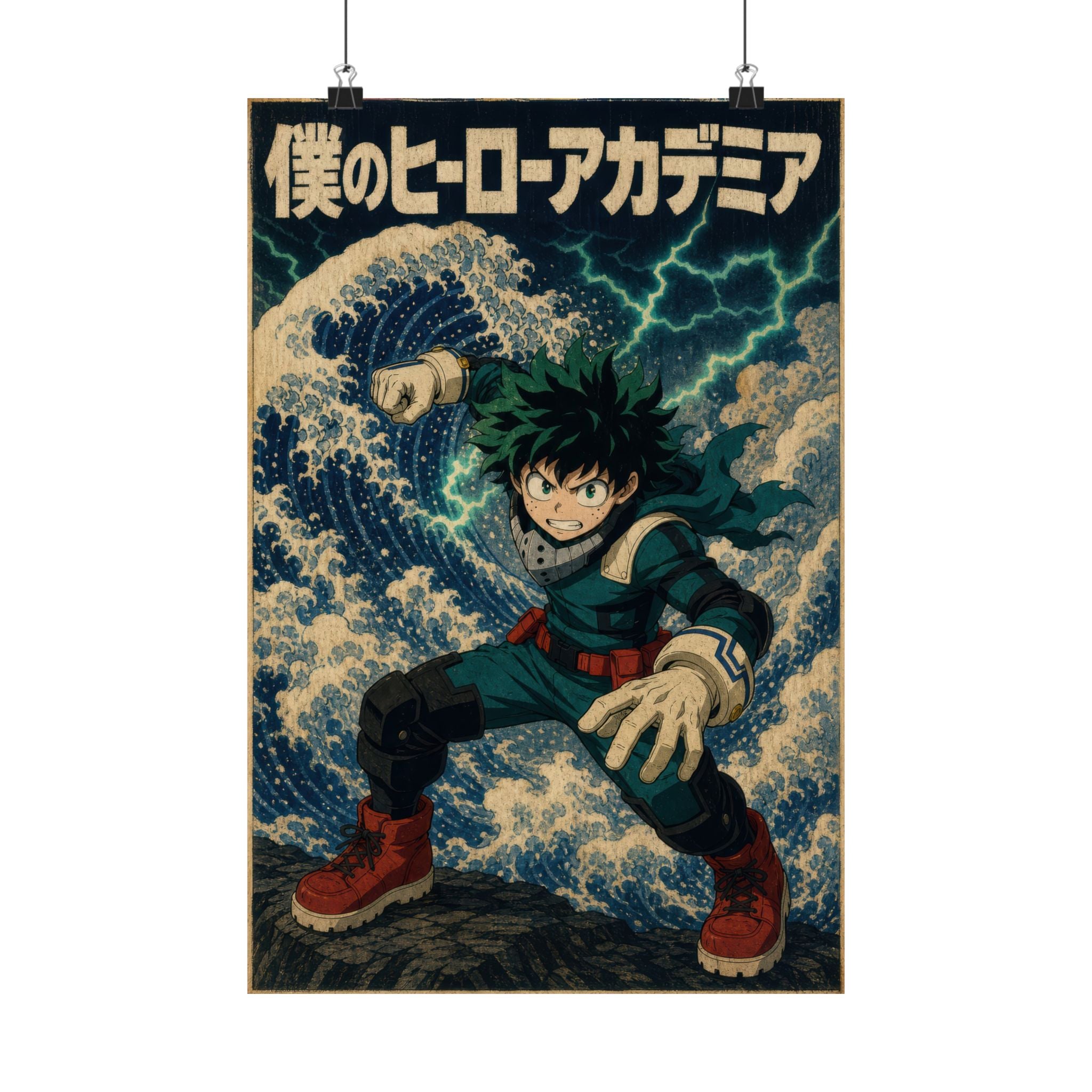 My Hero Academia G8 Deku Ukiyoe Smash Anime Poster