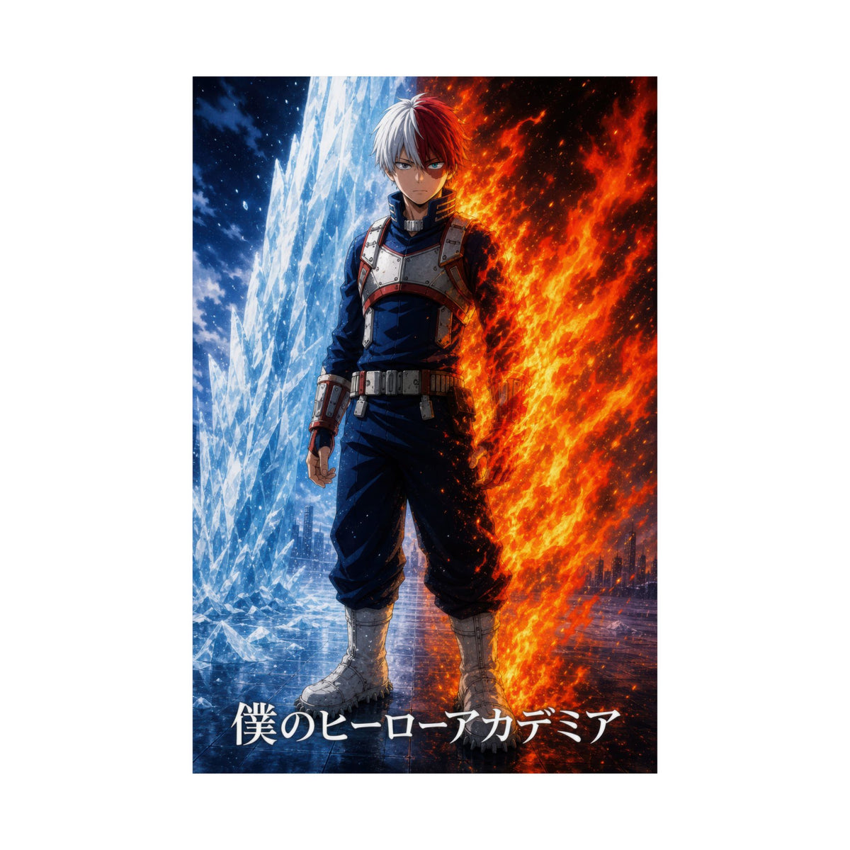My Hero Academia G2 Todoroki Icefire Anime Poster