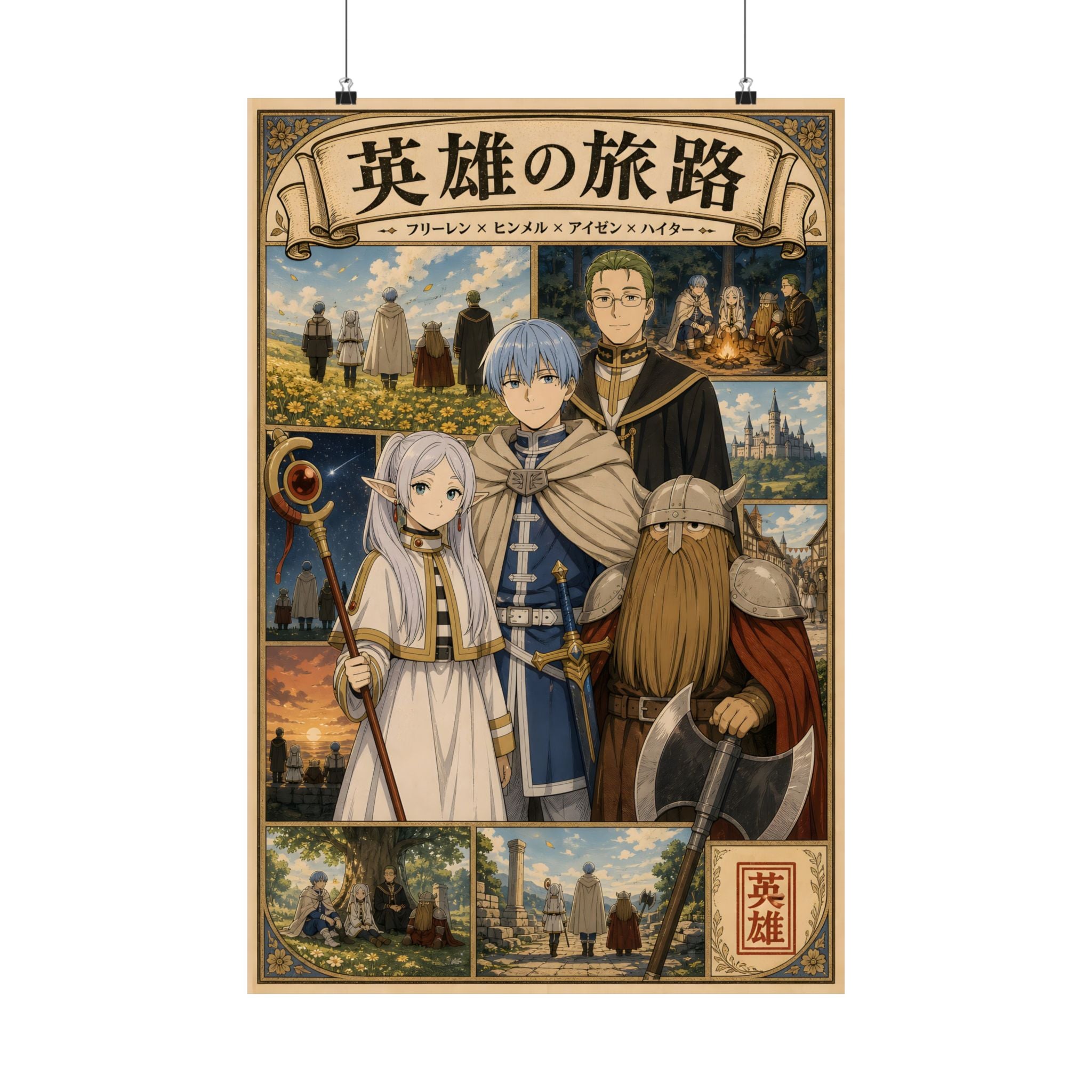 Frieren Cg02 Hero Party Anime Poster