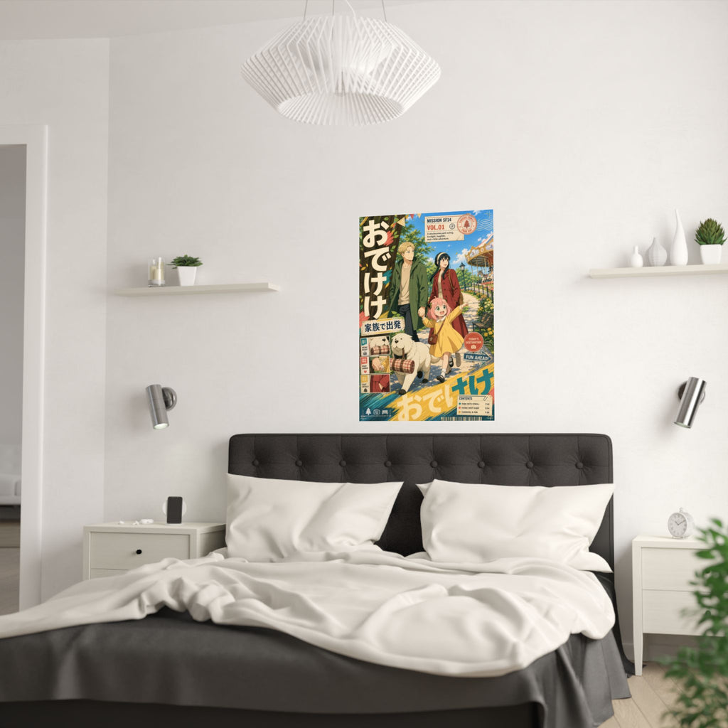 Forger Spy x Family Anime Poster Family Park Odekeke Colorful Travel Poster