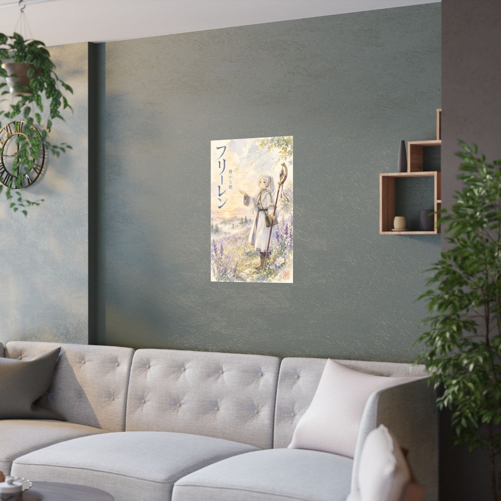 Frieren Fr12 Watercolor Anime Poster