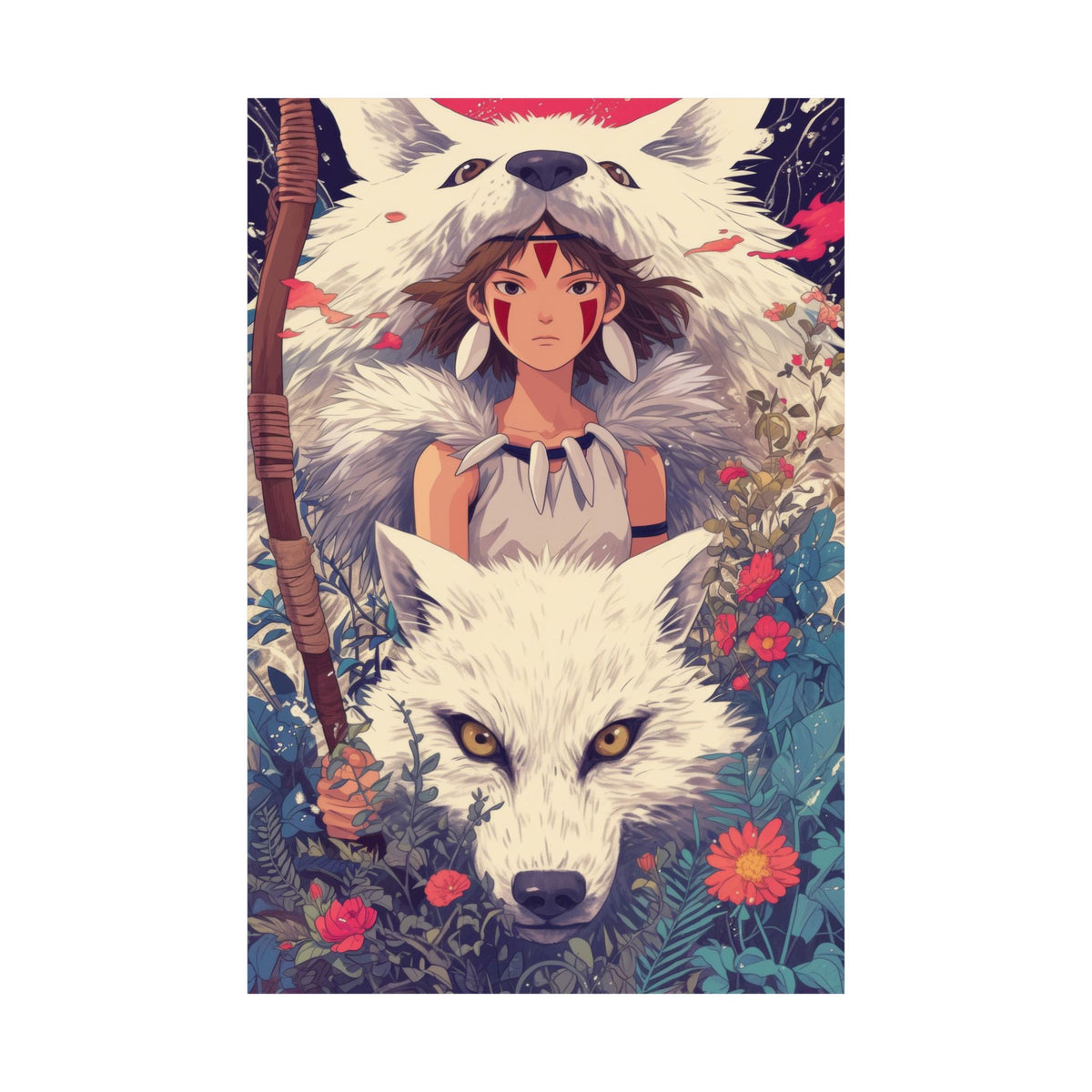 Princess Mononoke Fox 6 Anime Poster