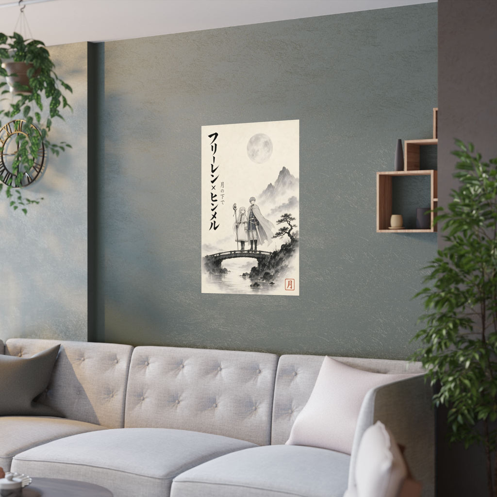 Frieren Fr23 Himmel Sumi E Anime Poster