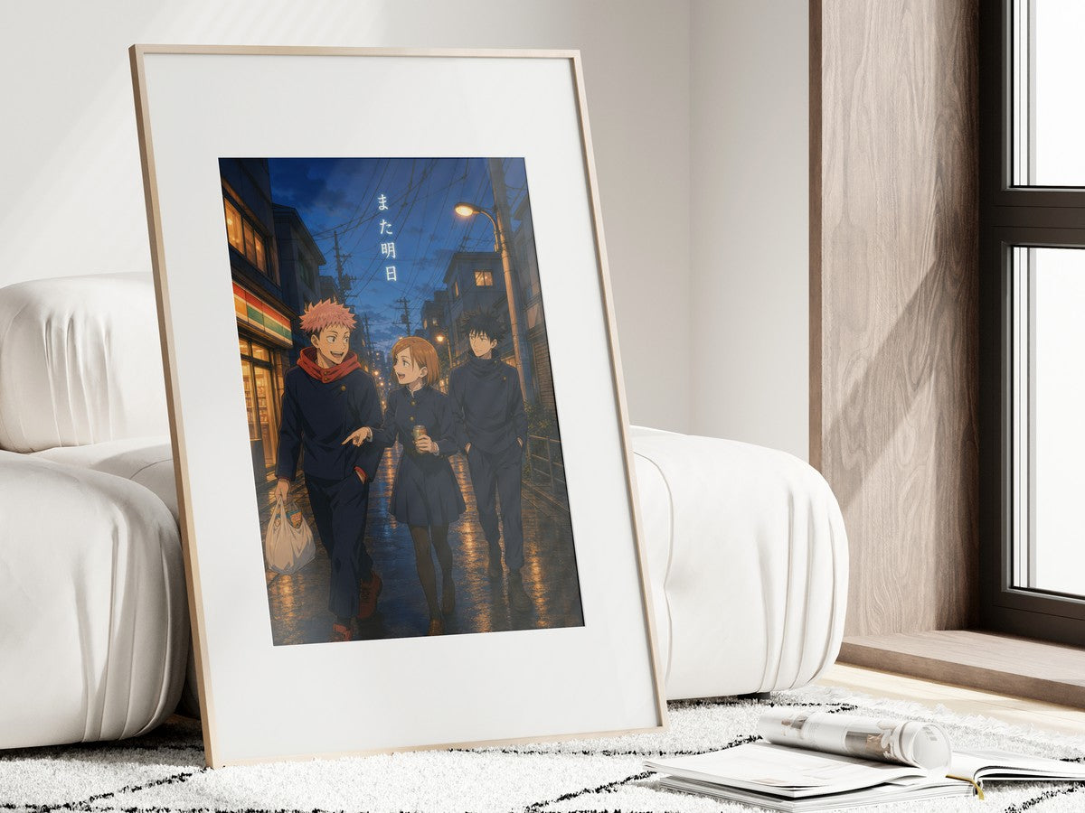 Jjk-Kv-Group02 First-Years-City-Walk Gpt-Image-2 Pixazo Medium V01 Anime Poster