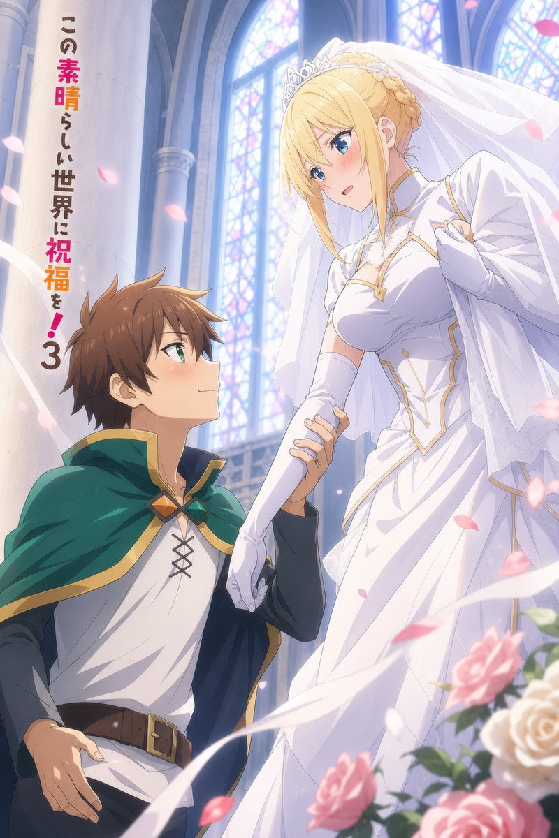 KonoSuba Romantic Duos R11 Darkness Kazuma Altar Anime Poster