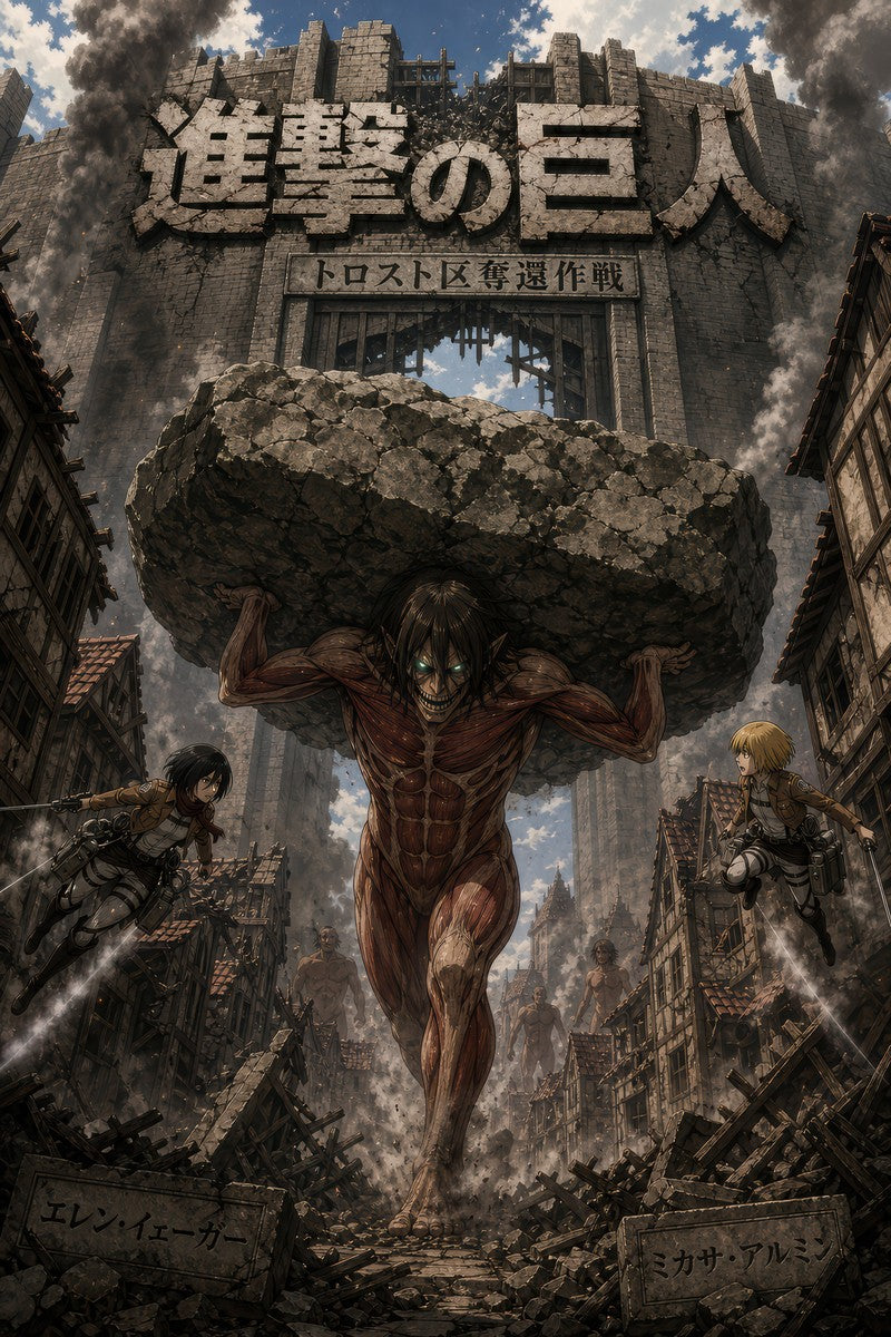 Attack on Titan R2 Trost Boulder Anime Poster