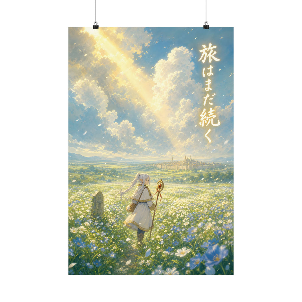 Frieren Fr01 Flower Field Anime Poster