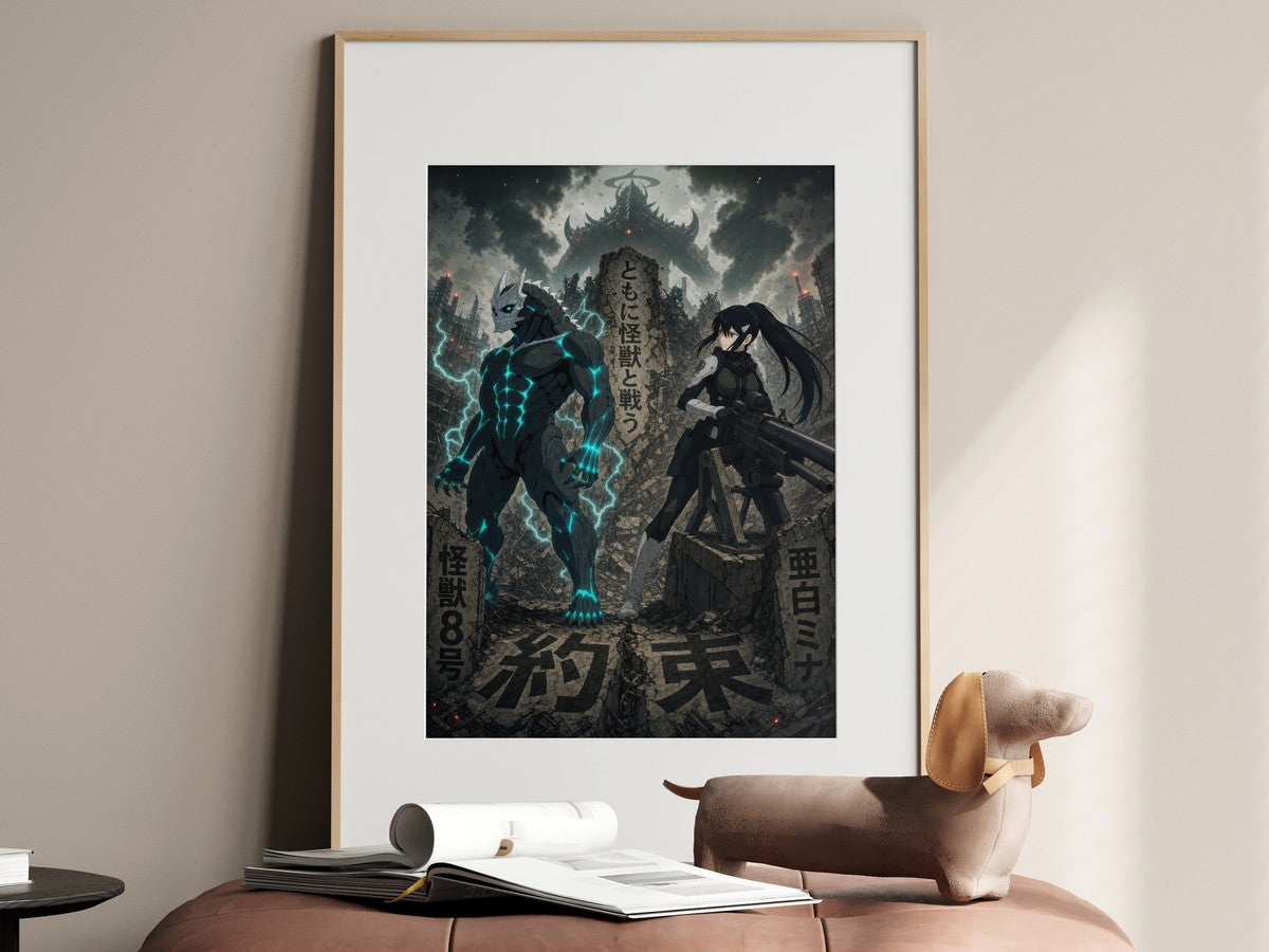 Kaiju No. 8 Kj8 F02 Kafka Mina Side By Side Fandom Canon Anime Poster