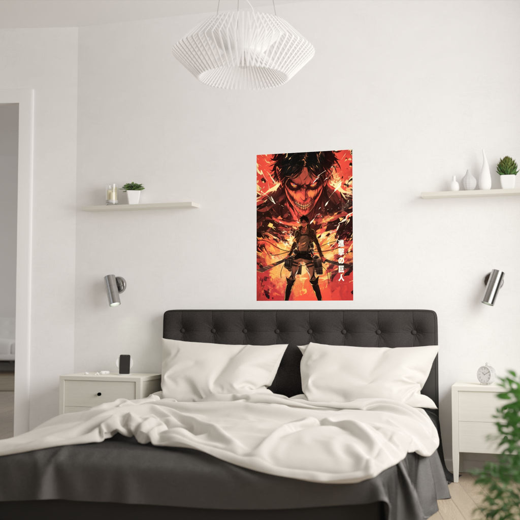 Eren Jaeger Attack on Titan Anime Poster