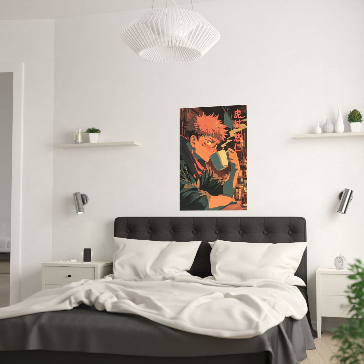 Jujutsu Kaisen Yuji Itadori Coffee Anime Poster