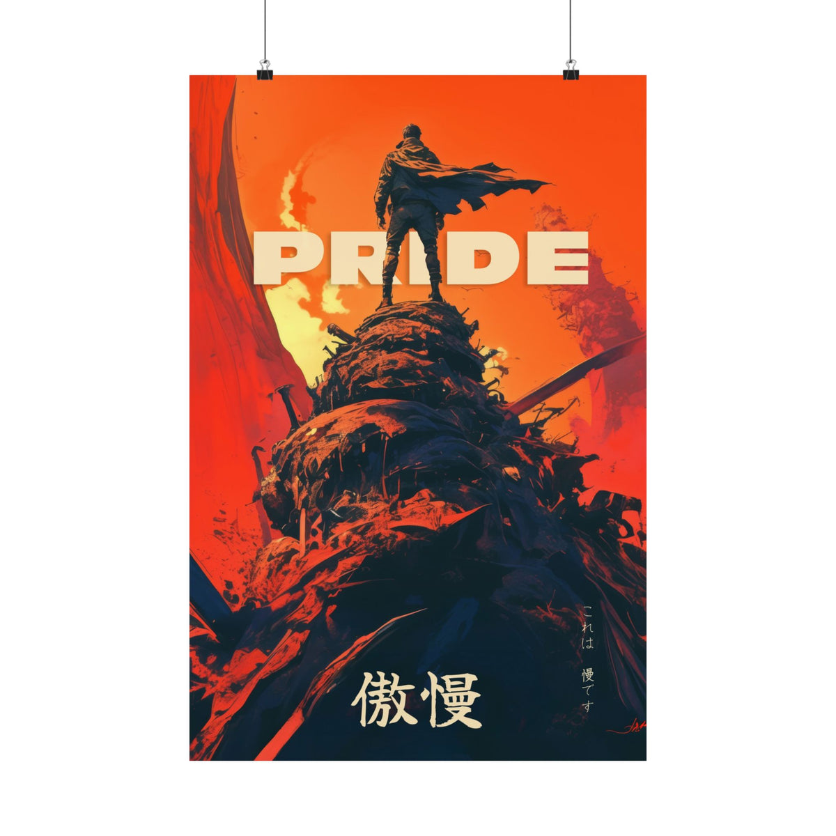 Pride - Man ontop of Red Pile Anime Poster