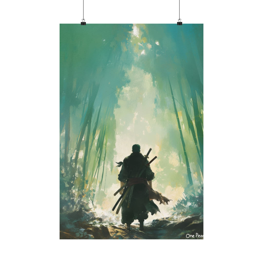 One Piece Roronoa Zoro Forest Anime Poster