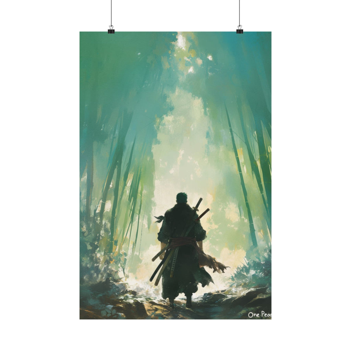One Piece Roronoa Zoro Forest Anime Poster