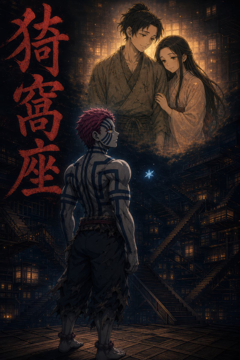 Demon Slayer Akaza Memory Hakuji Koyuki Lantern Anime Poster